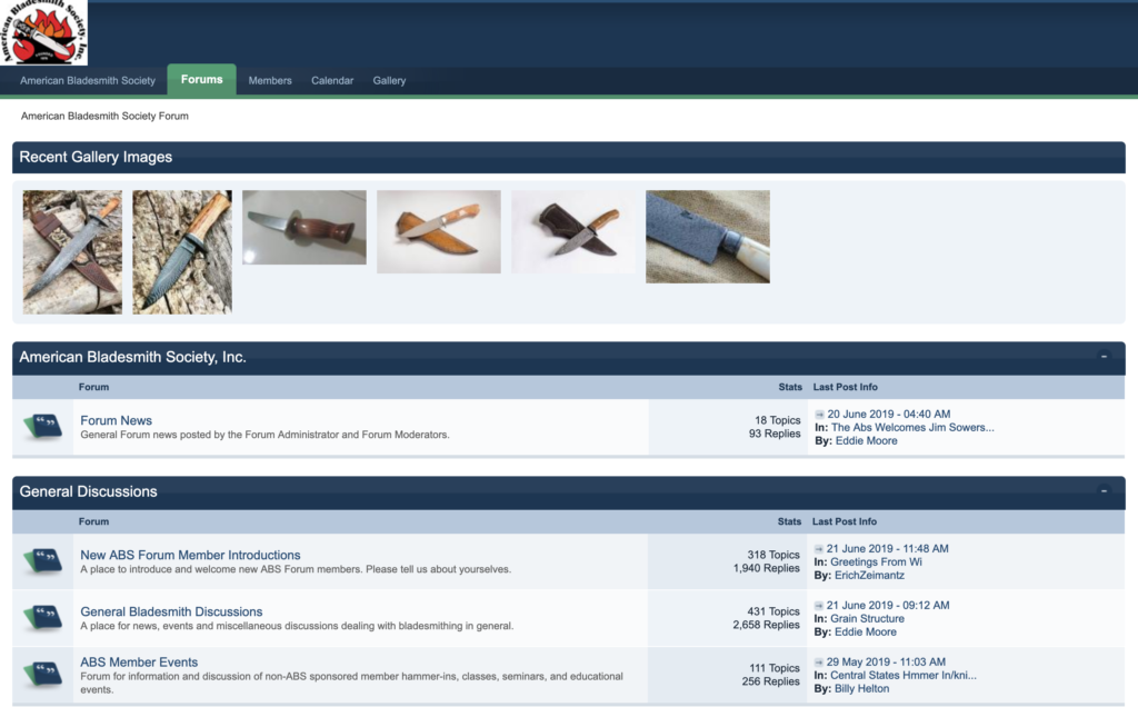 Screen shot of ABS Forum